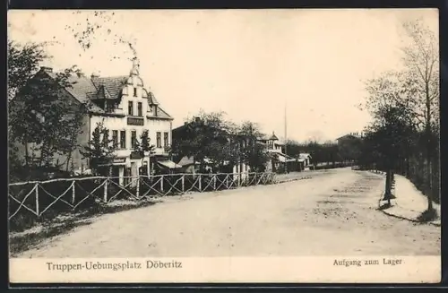 AK Döberitz, Truppenübungsplatz, Aufgang zum Lager