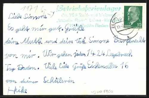 AK Luhme /Heimland, Betriebsferienlager des VEB Stahl- und Walzwerks Wilhelm Florin