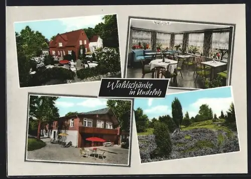 AK Undeloh, Hotel-Restaurant Waldschänke, Inh. Gesine Inselmann, Interieur und Exterieur