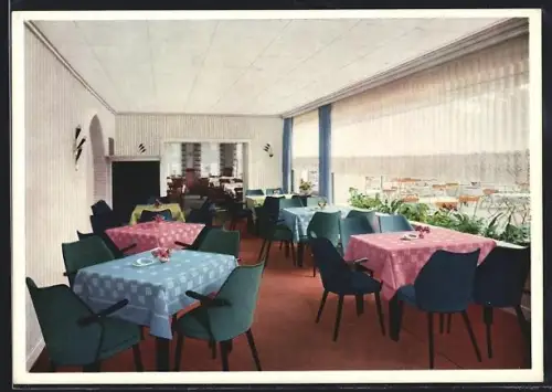 AK Wintermoor /Lüneburger Heide, Buhr`s Hotel, An der Bundesstr. 3, Teeraum