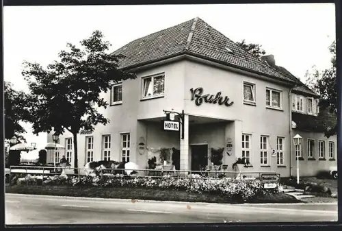 AK Wintermoor /Soltau, Buhrs Hotel, An der Bundesstr. 3, Aussenansicht