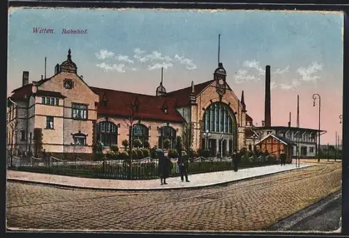 AK Witten, Blick auf den Bahnhof
