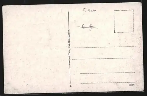AK Aachen-Burtscheid, Landesbad im Abendlicht