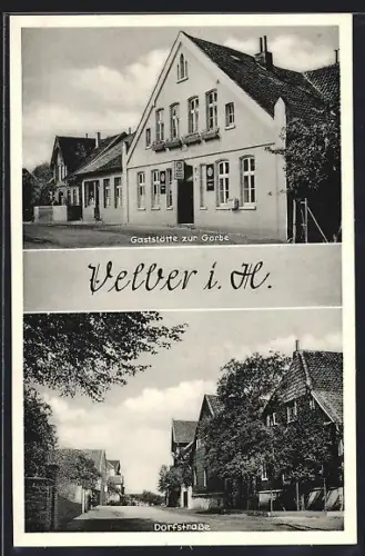 AK Velber, Gaststätte zur Garbe, Dorfstrasse