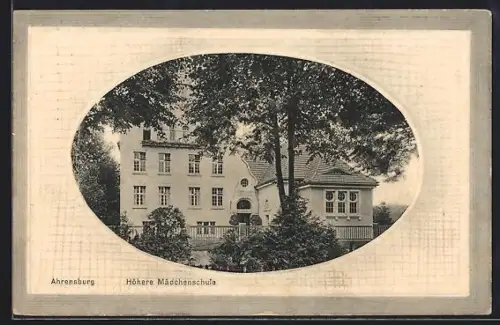 AK Ahrensburg / Holstein, Höhere Mädchenschule, Pasepartout