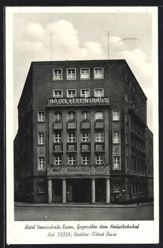AK Essen / Ruhr, Hotel Vereinshaus