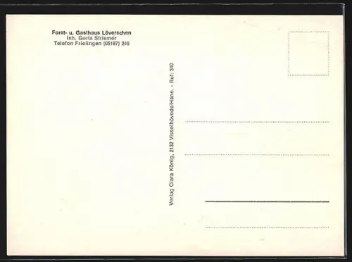 AK Frielingen / Soltau, Gasthof Forsthaus Löverschen v. G. Striemer