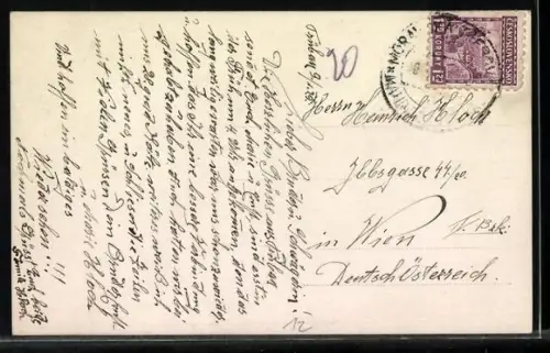 AK Mähr. Trübau, Stadtplatz mit Säulendenkmal u. Hotel, Marktbetrieb