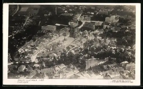 AK Chrudim, Totalansicht vom Flugzeug aus