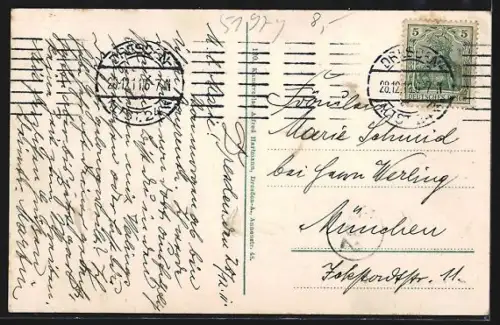 AK Dresden, Terrassentreppe, Brühlsche Terrasse