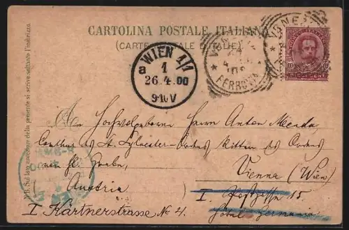 Lithographie Venezia, Ponte del Sospiri, Il Canal Grande col Palazzo Cavalli