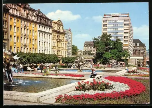 AK Leipzig, Sachsenplatz mit Hochhaus