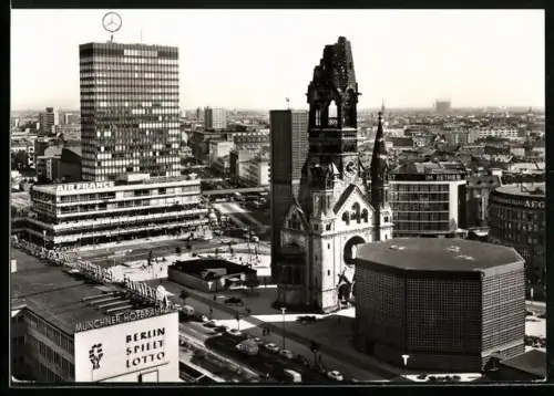 AK Berlin, Breitscheid-Platz mit Kaiser-Wilhelm-Gedächtniskirche
