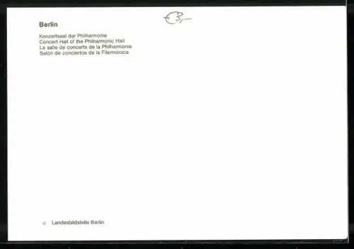 AK Berlin, Konzertsaal der Philharmonie während eines Konzerts