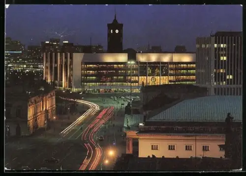 AK Berlin, Palast der Republick bei Beleuchtung