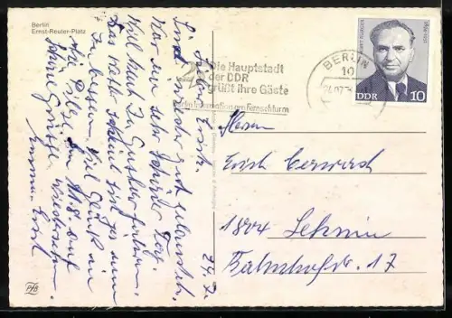 AK Berlin, Ernst-Reuter-Platz, Telefunken, Osram, Turm Rathaus Charlottenburg