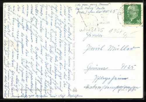 AK Karl-Marx-Stadt, Interhotel Moskau, Chemnitzer Hof, Theaterplatz, Industrie- und Handelskammer