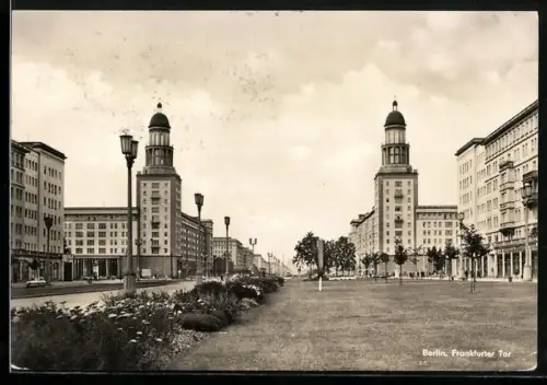 AK Berlin, Frankfurter Tor, Panorama