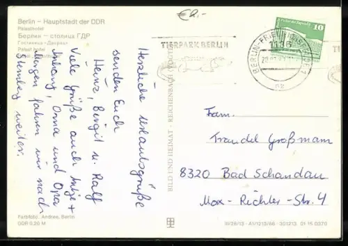 AK Berlin, Palasthotel, Trabbis, Busse