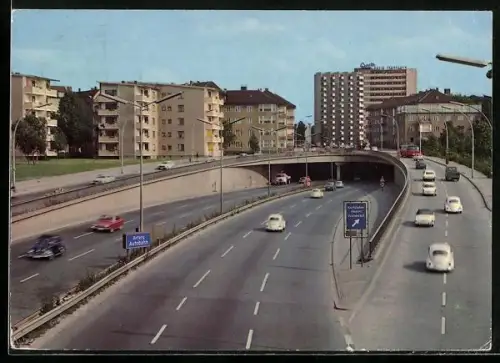 AK Berlin-Halensee, Einfahrt zur Stadtautobahn