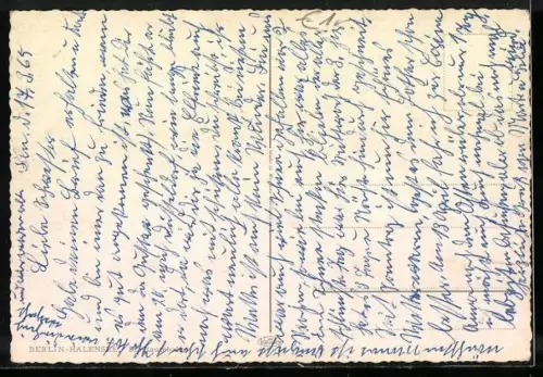 AK Berlin-Halensee, Blick auf die Stadtautobahn mit Bus