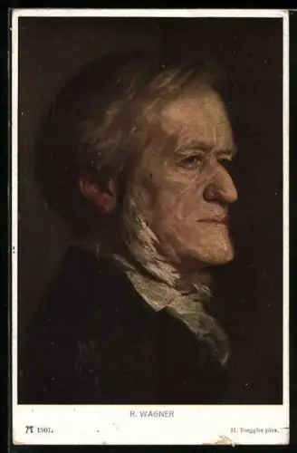 Künstler-AK H. Torggler: R. Wagner, Profilportreit