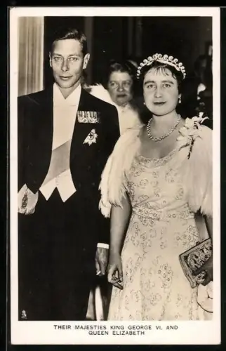 AK King George VI. and Queen Elizabeth, das Königspaar von England