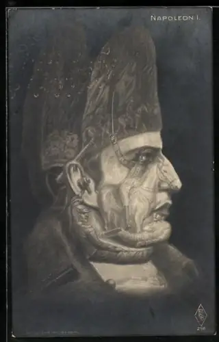 AK Antlitz von Napoleon aus Soldaten zusammengesetzt