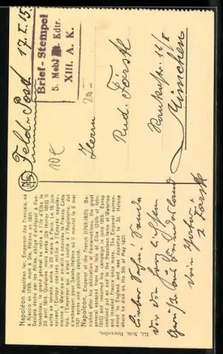 AK Napoleon in Uniform