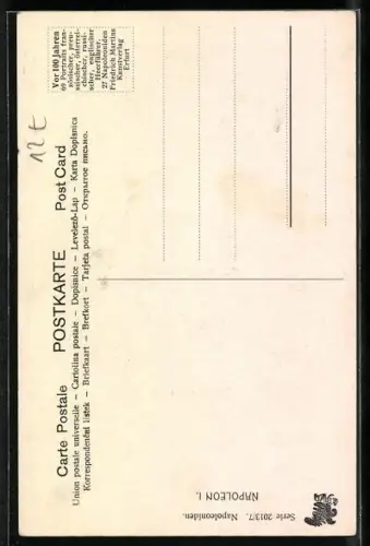 Künstler-AK Napoleon I. als junger Mann in Uniform