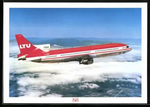 AK Flugzeug Tristar L-1011-1 von LTU über den Wolken