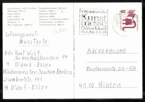 AK Flugzeug Lockheed L-1011 TriStar der LTU