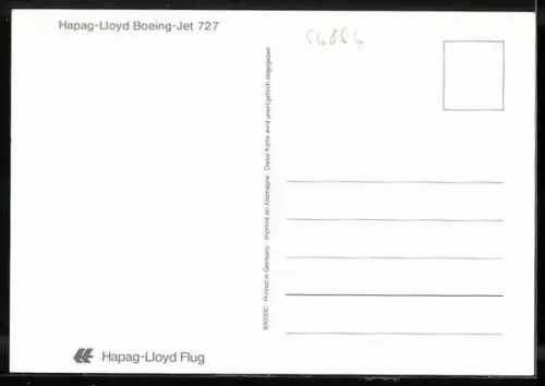AK Flugzeug Boeing-Jet 727-100 am Himmel, Hapag Lloyd