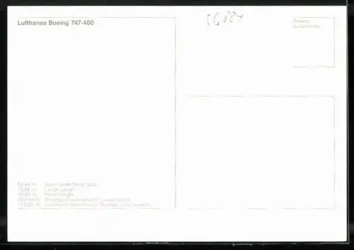 AK Flugzeug, Lufthansa Boeing 747-400 in der Luft