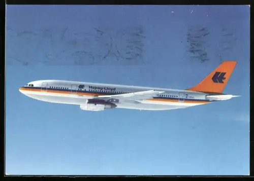 AK Flugzeug Hapag-Lloyd Airbus A-300 B4 im Flug