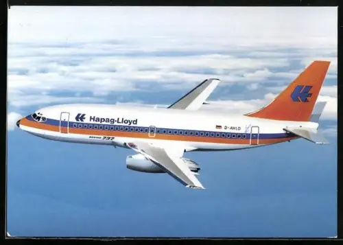 AK Flugzeug, Hapag-Lloyd Boeing 737-200 in der Luft