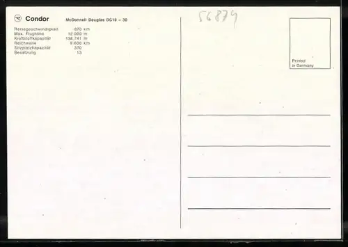 AK McDonnell Douglas DC10-30, Condor, Flugzeug