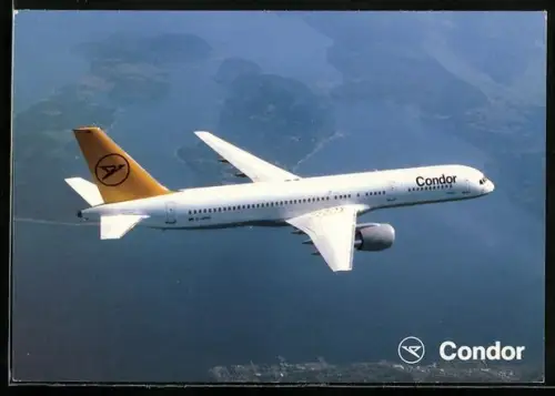 AK Condor Boeing 757 über einer Küste
