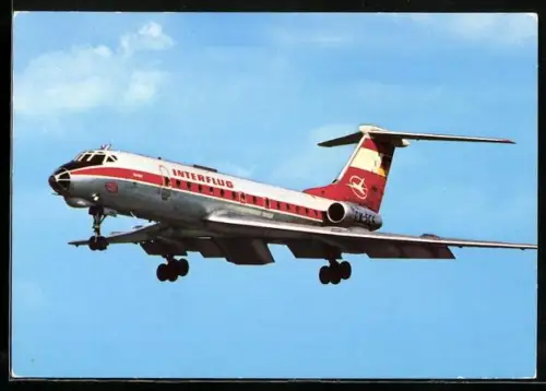 AK Interflug, Turbinenluftstrahlverkehrsflugzeug 1U 134, im Flug