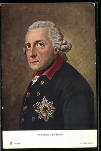 Künstler-AK A. Graff, Portrait von Friedrich dem Grossen mit Orden