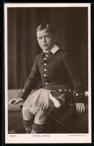 AK Prinz Georg von England in schottischer Tracht