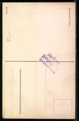 AK Wasserverkäufer vor einem Haus