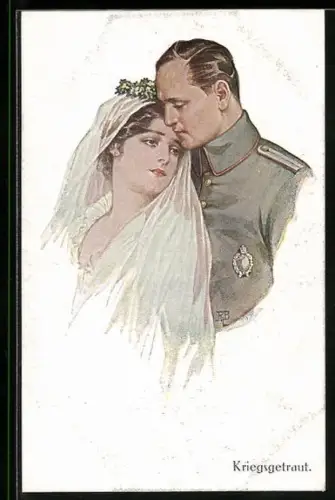 AK Kriegsgetraut, Pilot in Uniform mit Flugzeugführerabzeichen