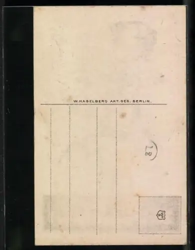 AK Kriegsanleihe, kleiner Engel mit gefülltem Stahlhelm