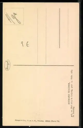 AK Der gealterte Komponist Richard Wagner mit Mütze