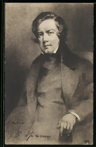 Künstler-AK Fritz Rumpf: Schumann, Portrait des Komponisten