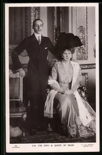 AK Königspaar von Spanien, The King & Queen of Spain