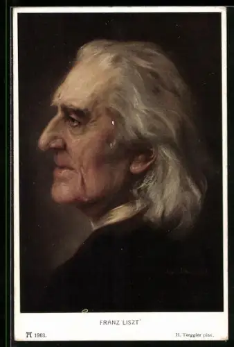 Künstler-AK H. Torggler: Franz Liszt, Profilportrait