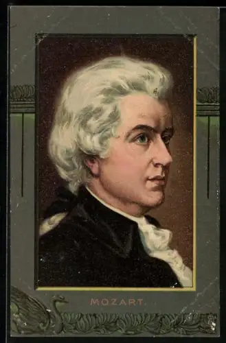 AK Mozart, Portrait in Zierrahmen