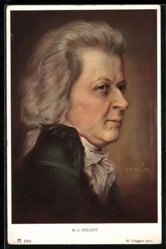 Künstler-AK Portrait von W. A. Mozart